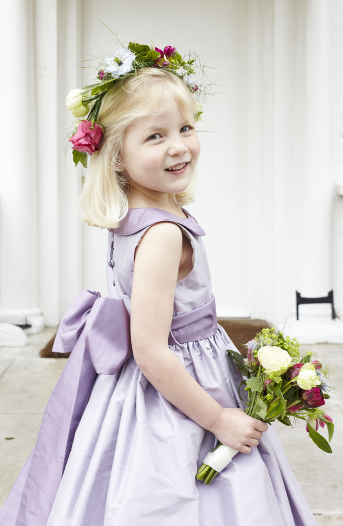 violet bridesmaid dress